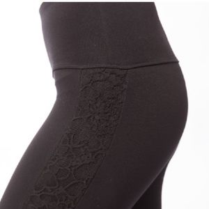 Ruby Ribbon Lace Panel Ponte Leggings